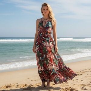 Maeve x Anthropologie- gorgeous maxi dress. Mexico vacay vibes! Size 4